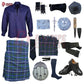 Blue Douglas Tartan Complete Kilt Outfit – Custom Highland Dress Set with Color Options