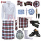 Dress Stewart Tartan Complete Highland Dress Set – Full Kilt Outfit with Matching Accessories
