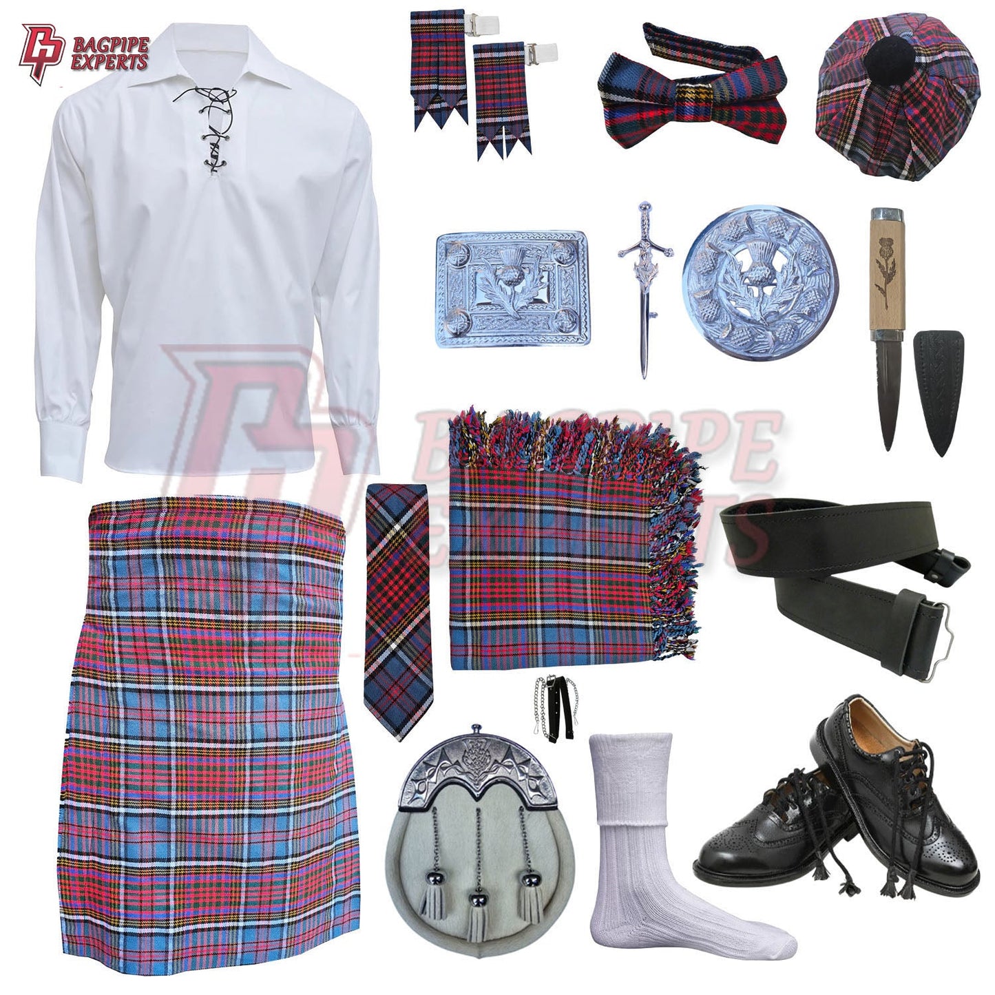 Anderson Modern Tartan Complete Highland Dress Set – Full Scottish Kilt Outfit