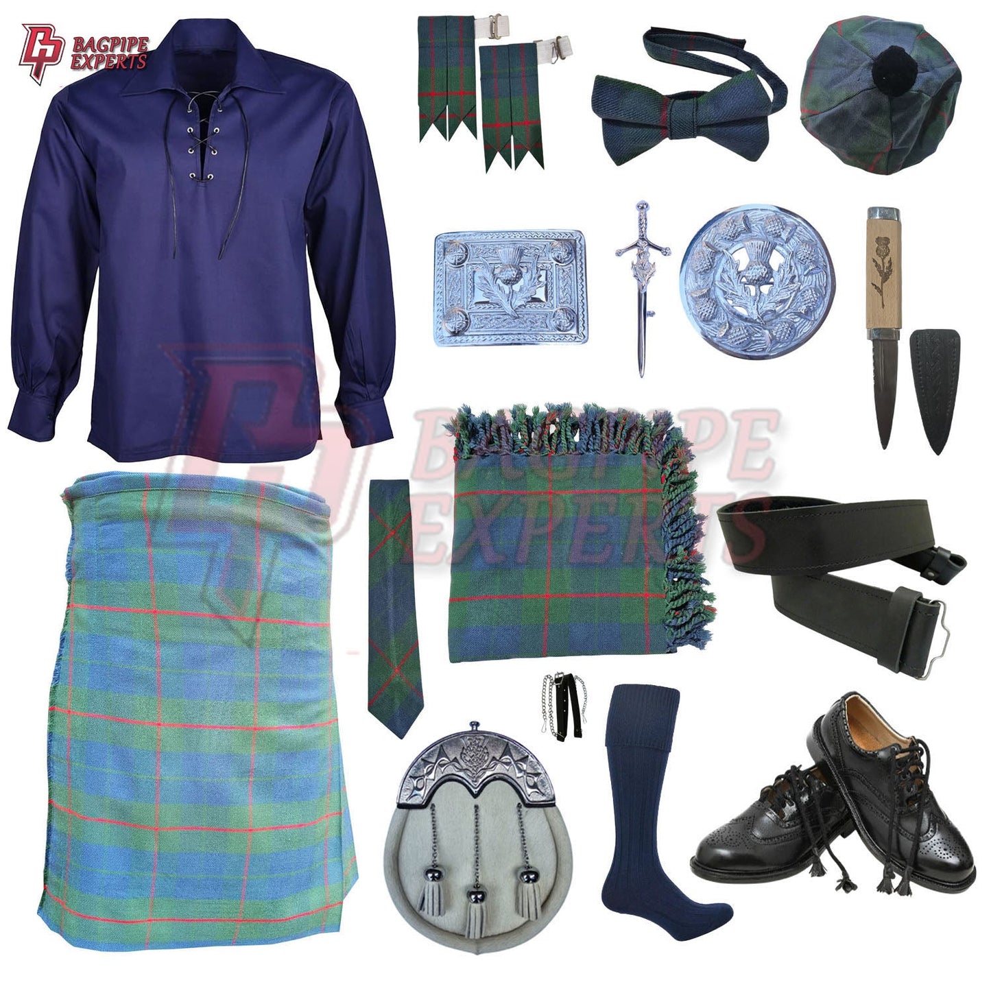 Barclay Hunting Ancient Tartan Complete Highland Dress Set – Full Scottish Kilt Outfit