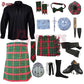 Burnett Modern Tartan Complete Highland Dress Set – Full Scottish Kilt Outfit with Accessories
