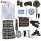 Heritage of Ireland Complete Highland Dress Set – Traditional Irish Tartan Kilt Outfit with Accessories