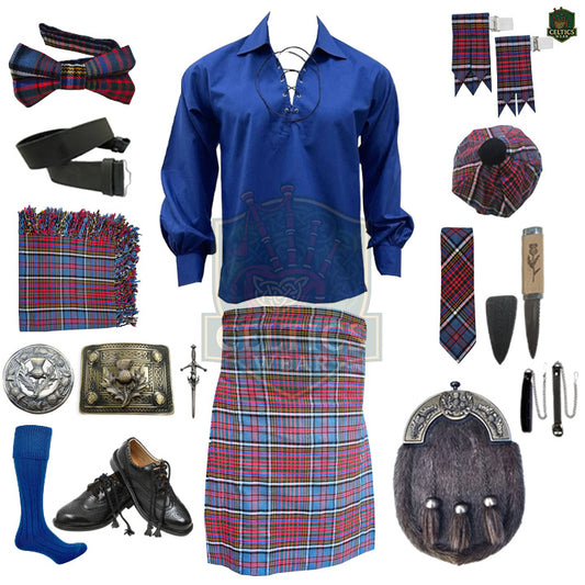 Anderson Modern Tartan Complete Highland Dress Set – Full Scottish Kilt Outfit