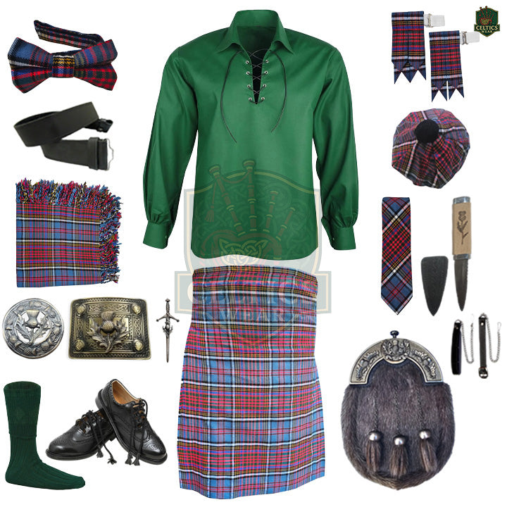 Anderson Modern Tartan Complete Highland Dress Set – Full Scottish Kilt Outfit