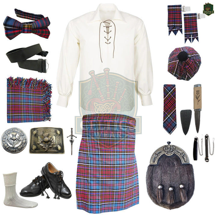Anderson Modern Tartan Complete Highland Dress Set – Full Scottish Kilt Outfit