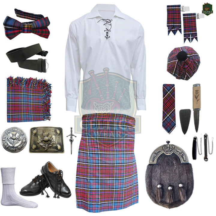 Anderson Modern Tartan Complete Highland Dress Set – Full Scottish Kilt Outfit