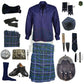 Blue Douglas Tartan Complete Kilt Outfit – Custom Highland Dress Set with Color Options