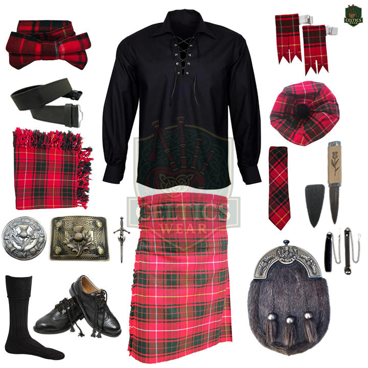 Bruce Modern Tartan Complete Highland Dress Set – Full Kilt Outfit with Accessories