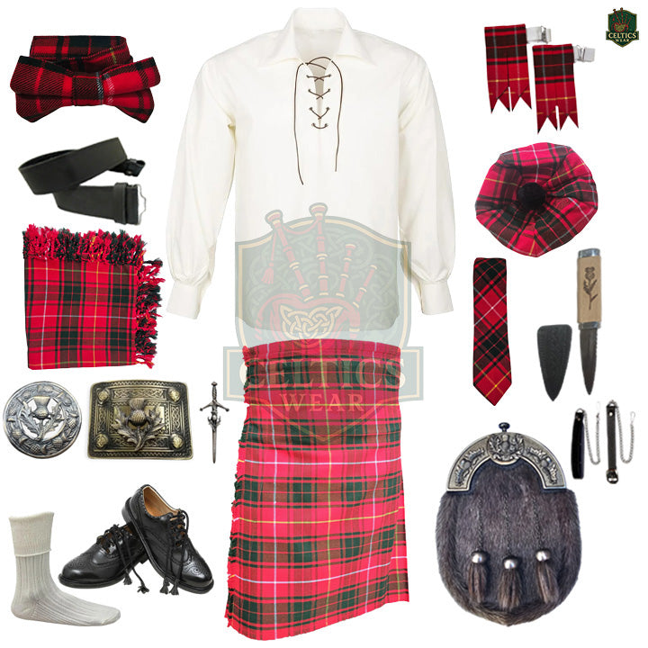 Bruce Modern Tartan Complete Highland Dress Set – Full Kilt Outfit with Accessories