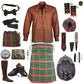 Burnett Modern Tartan Complete Highland Dress Set – Full Scottish Kilt Outfit with Accessories