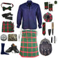 Burnett Modern Tartan Complete Highland Dress Set – Full Scottish Kilt Outfit with Accessories