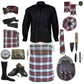 Dress Stewart Tartan Complete Highland Dress Set – Full Kilt Outfit with Matching Accessories