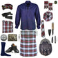 Dress Stewart Tartan Complete Highland Dress Set – Full Kilt Outfit with Matching Accessories