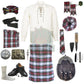 Dress Stewart Tartan Complete Highland Dress Set – Full Kilt Outfit with Matching Accessories