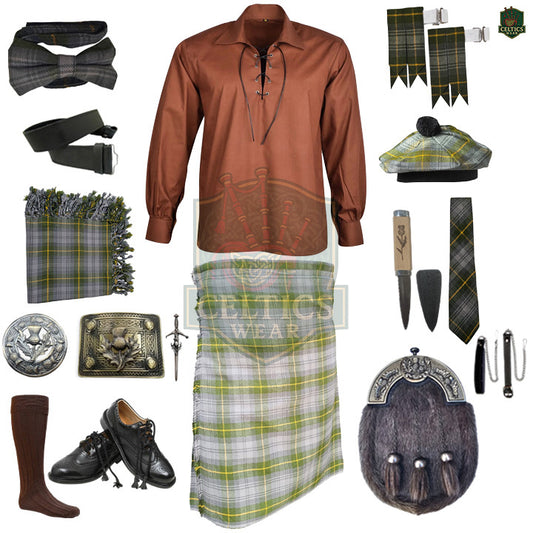 Gordon Weather Tartan Kilt Outfit | Full Highland Dress Set – Bagpipe Experts