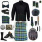 Gunn Ancient Tartan Complete Highland Dress Set – Full Scottish Kilt Outfit with Accessories