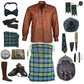 Gunn Ancient Tartan Complete Highland Dress Set – Full Scottish Kilt Outfit with Accessories