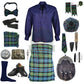 Gunn Ancient Tartan Complete Highland Dress Set – Full Scottish Kilt Outfit with Accessories