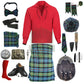 Gunn Ancient Tartan Complete Highland Dress Set – Full Scottish Kilt Outfit with Accessories