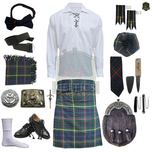 Hunting Stewart Tartan Kilt Outfit | Complete Highland Dress Set – Bagpipe Experts