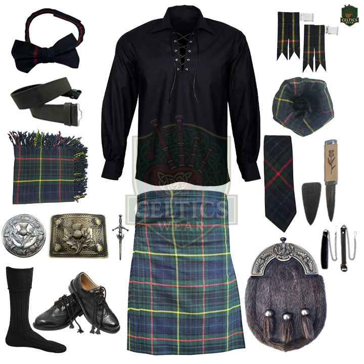 Hunting Stewart Tartan Kilt Outfit | Complete Highland Dress Set – Bagpipe Experts