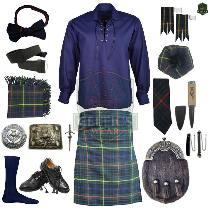 Hunting Stewart Tartan Kilt Outfit | Complete Highland Dress Set – Bagpipe Experts