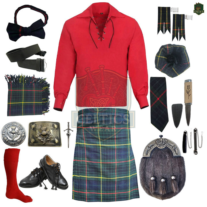 Hunting Stewart Tartan Kilt Outfit | Complete Highland Dress Set – Bagpipe Experts