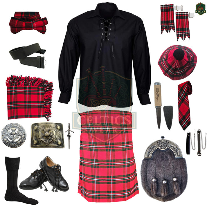 MacGregor Tartan Highland Dress Set | Full Kilt Outfit with Accessories – Bagpipe Experts