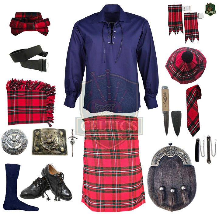 MacGregor Tartan Highland Dress Set | Full Kilt Outfit with Accessories – Bagpipe Experts