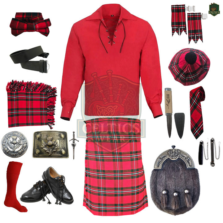 MacGregor Tartan Highland Dress Set | Full Kilt Outfit with Accessories – Bagpipe Experts