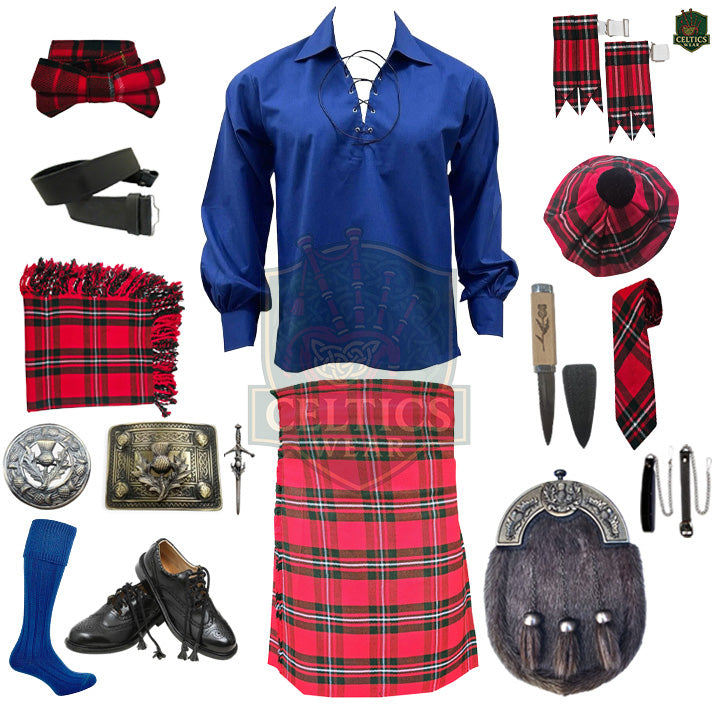 MacGregor Tartan Highland Dress Set | Full Kilt Outfit with Accessories – Bagpipe Experts