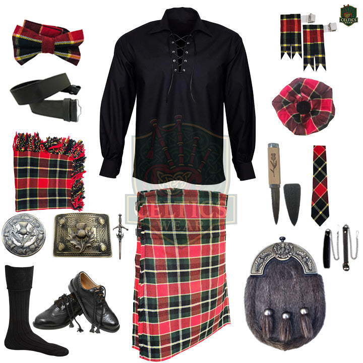 MacLachlan Tartan Complete Highland Dress Set – Full Kilt Outfit with Accessories