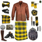 MacLeod of Lewis Tartan Complete Highland Dress Set – Full Scottish Kilt Outfit with Accessories