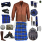 Ramsay Blue Tartan Complete Highland Dress Set – Full Traditional Scottish Kilt Outfit