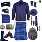 Ramsay Blue Tartan Complete Highland Dress Set – Full Traditional Scottish Kilt Outfit