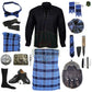 U.S. Navy Tartan Complete Highland Dress Set – Full Scottish Kilt Outfit with Accessories